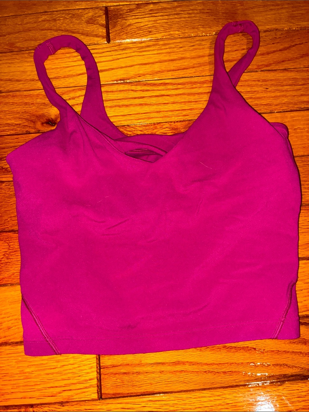 Lululemon align Magenta Cropped Tank Top - Sleeveless Basic